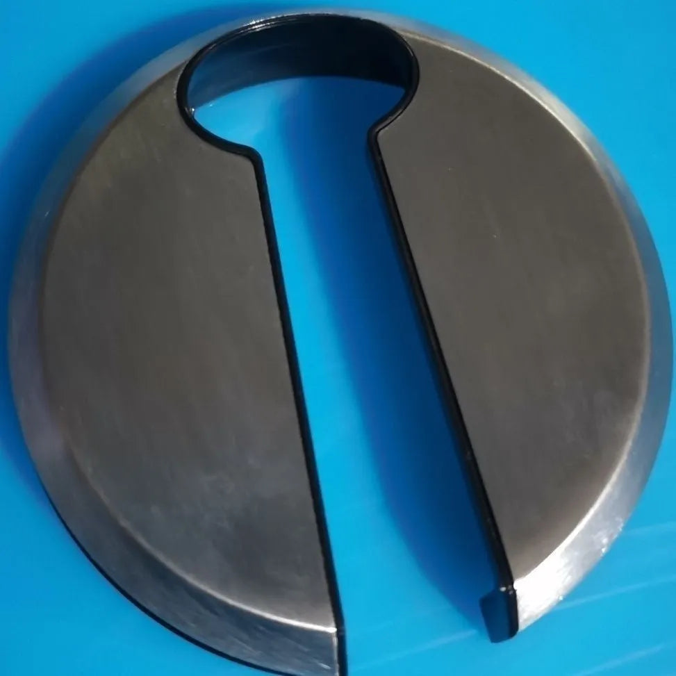 Stainless steel dual-purpose tool for opening wine bottles and cutting wrappers.