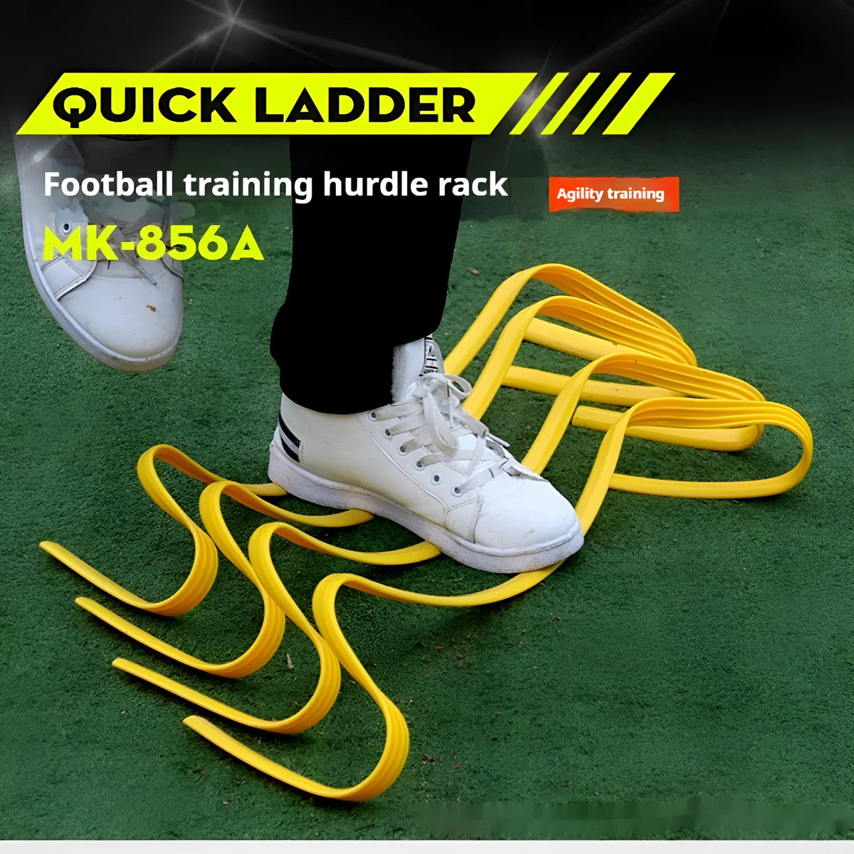Yellow U-shaped PE children's sports training hurdle by MAI CCA, available in 15cm, 23cm and 30cm sizes