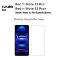 Tempered glass phone film for Redmi Note 12 Pro and Extreme Edition, HD, not full screen, oleophobic layer.