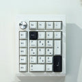 Wireless mechanical numeric keyboard with Bluetooth connectivity in black and white colour options