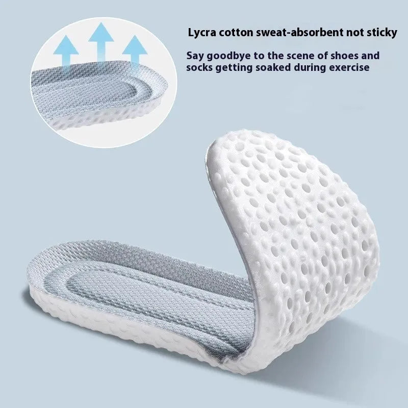 Grey, black, and orange high-elasticity PU foam sports insoles that can be cut to size.