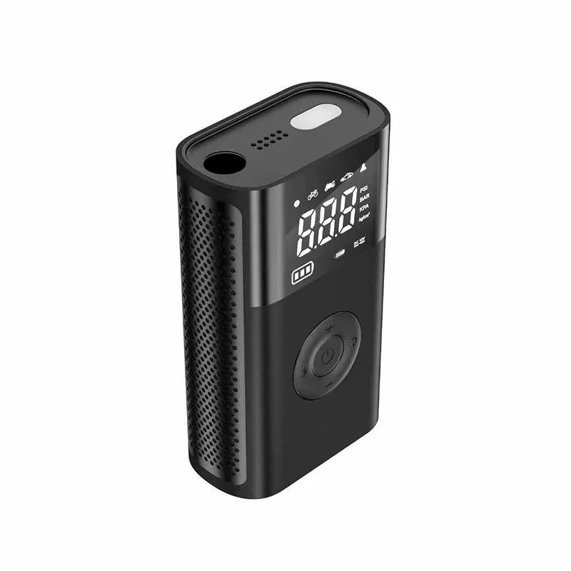 T2191-2 wireless digital handheld air pump with LCD display and multiple valve adapters