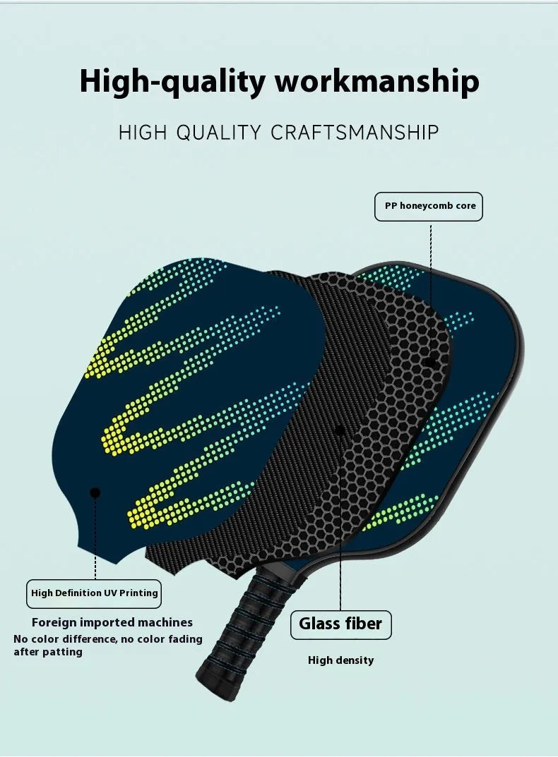 High-density fibreglass table tennis racket for outdoor sports