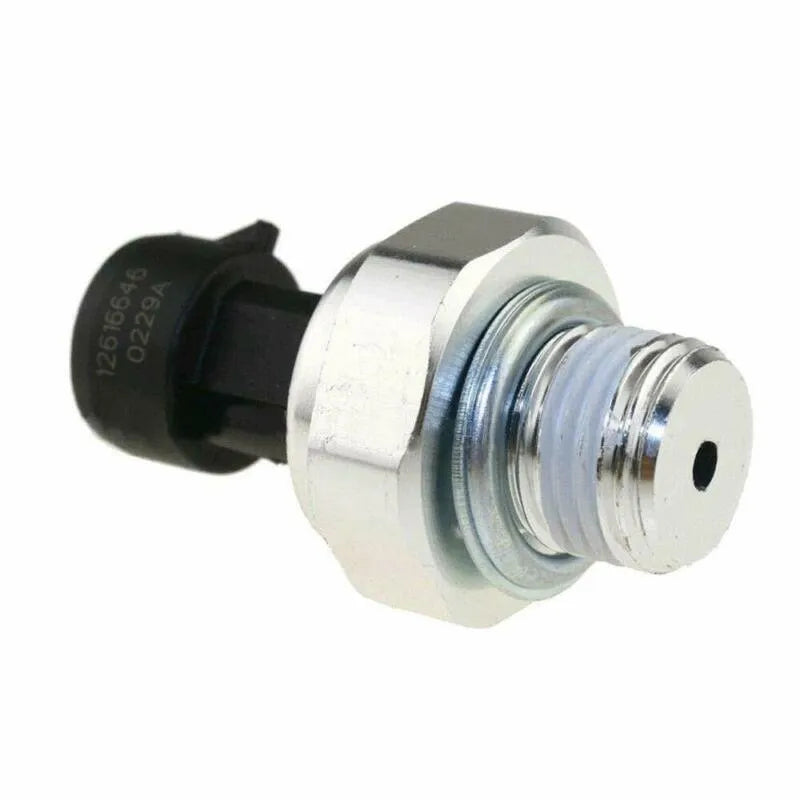 Oil pressure sensor for Buick and Chevrolet cars with part numbers 12573107 12567323 visible