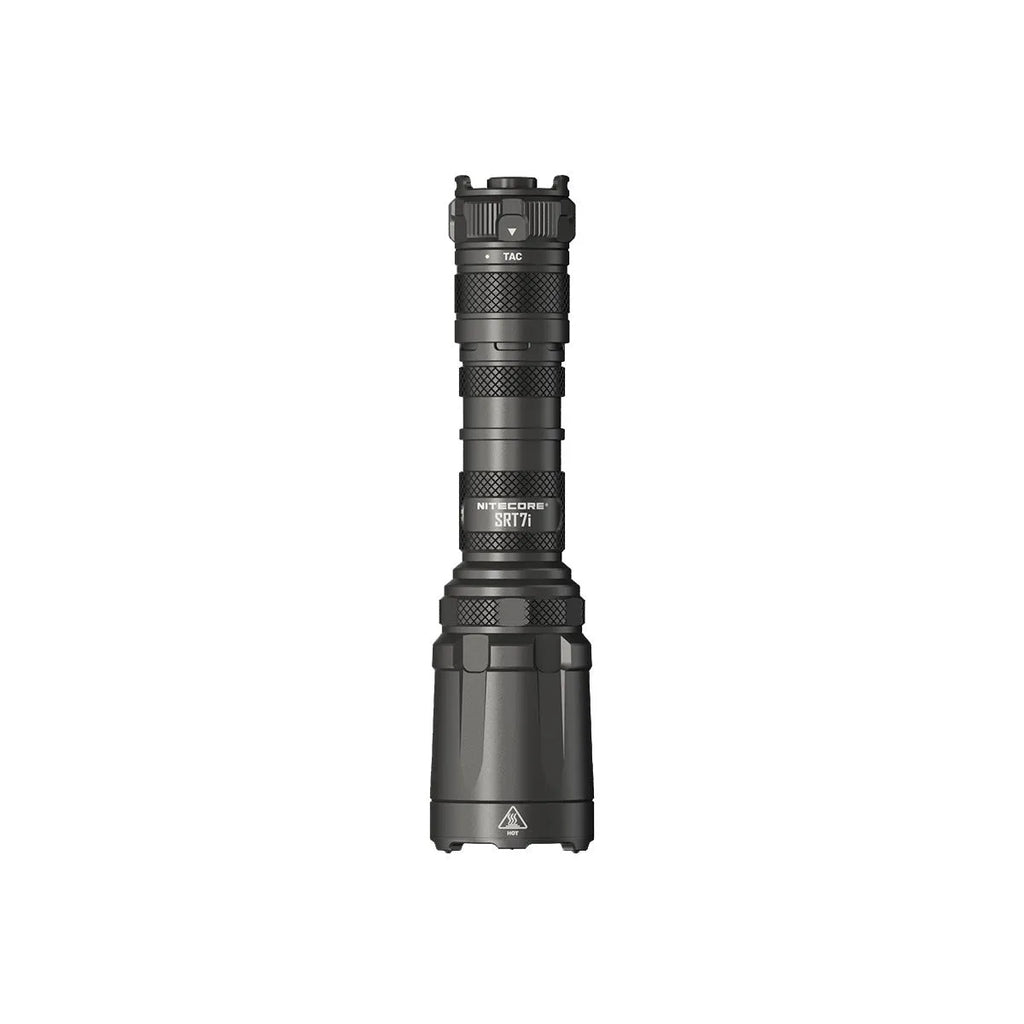 SRT7I standard tactical flashlight with magnetic ring and battery in aluminium alloy body
