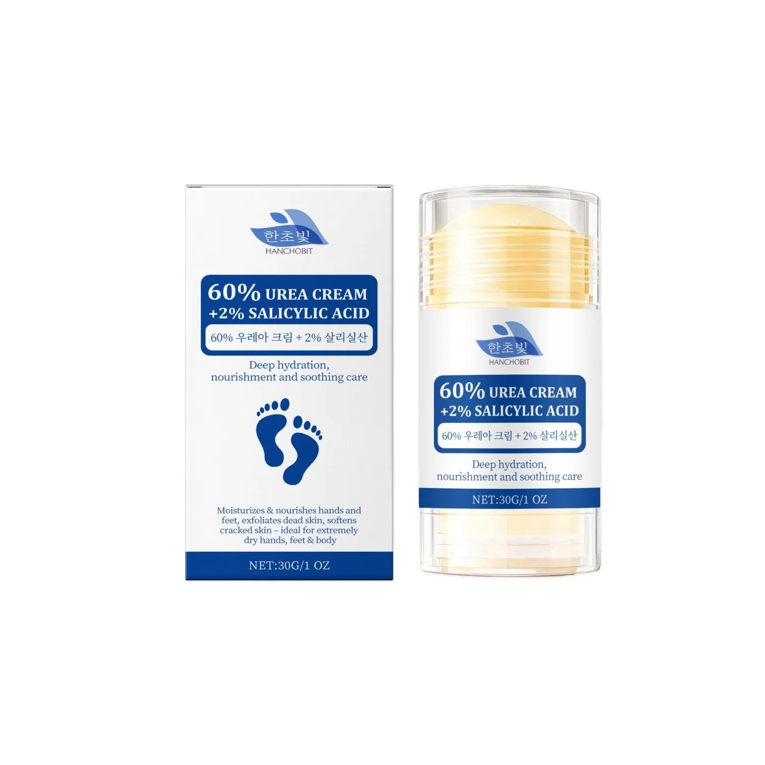Heel repair moisturising cream 30g with urea salicylic acid aloe vitamin E for dry cracked feet