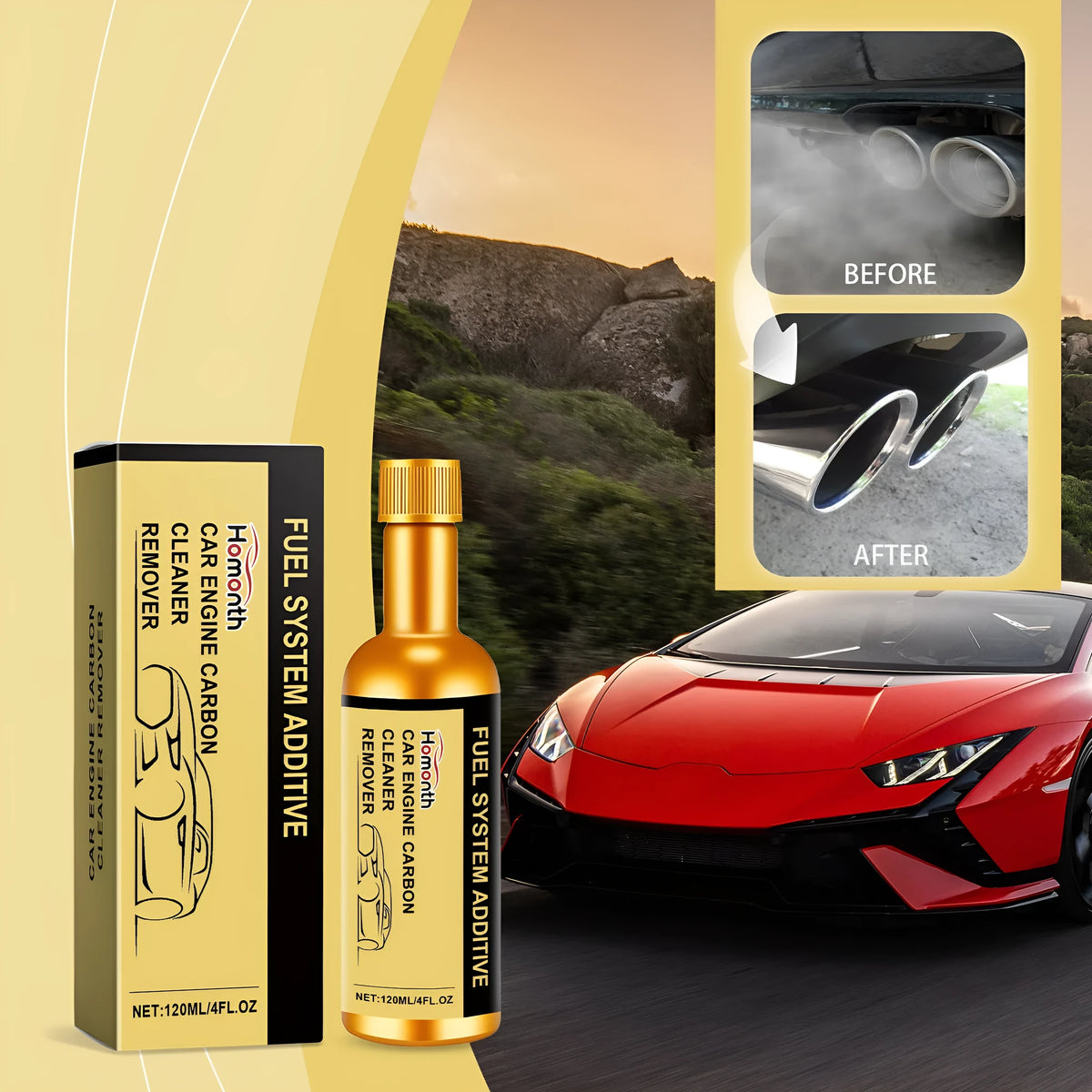 120ml car engine carbon cleaning remover bottle for fuel system