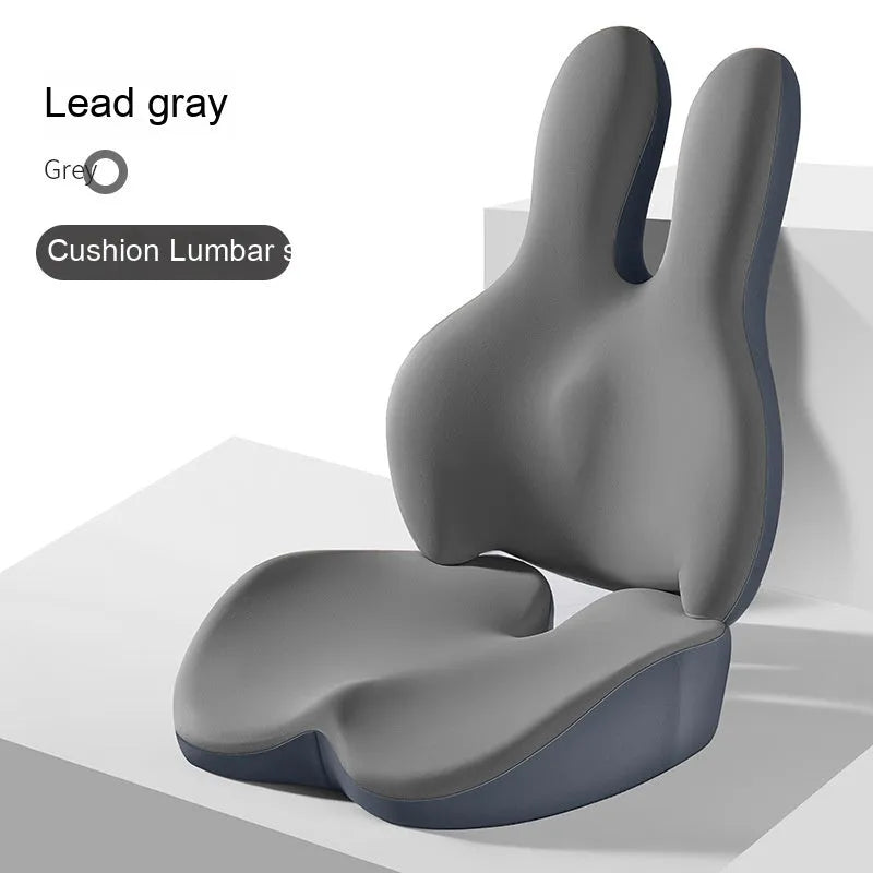 Car seat cushion and separate lumbar support cushion set in a choice of colours