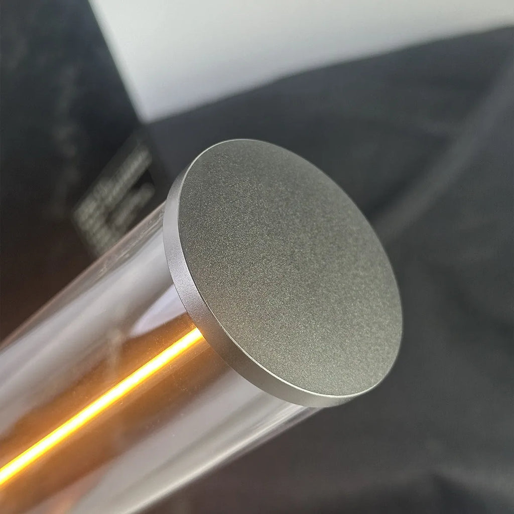 Modern USB-charged LED glass night light with magnetic base, dimensions 53mm by 234mm.
