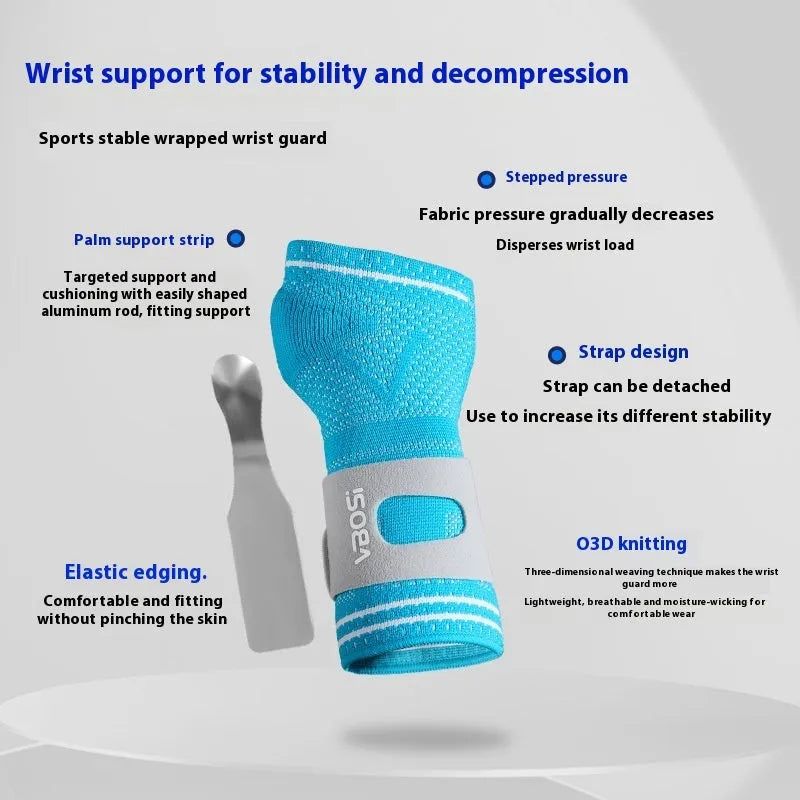 Wrist guard sheath for sports in pink, blue, dark gray or black, left or right hand, sizes L M XL