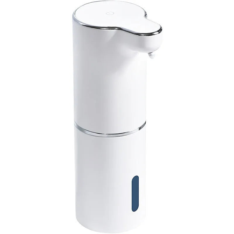 Smart foam automatic sensor soap dispenser in white ABS with USB cable, modern design for kitchen or bathroom