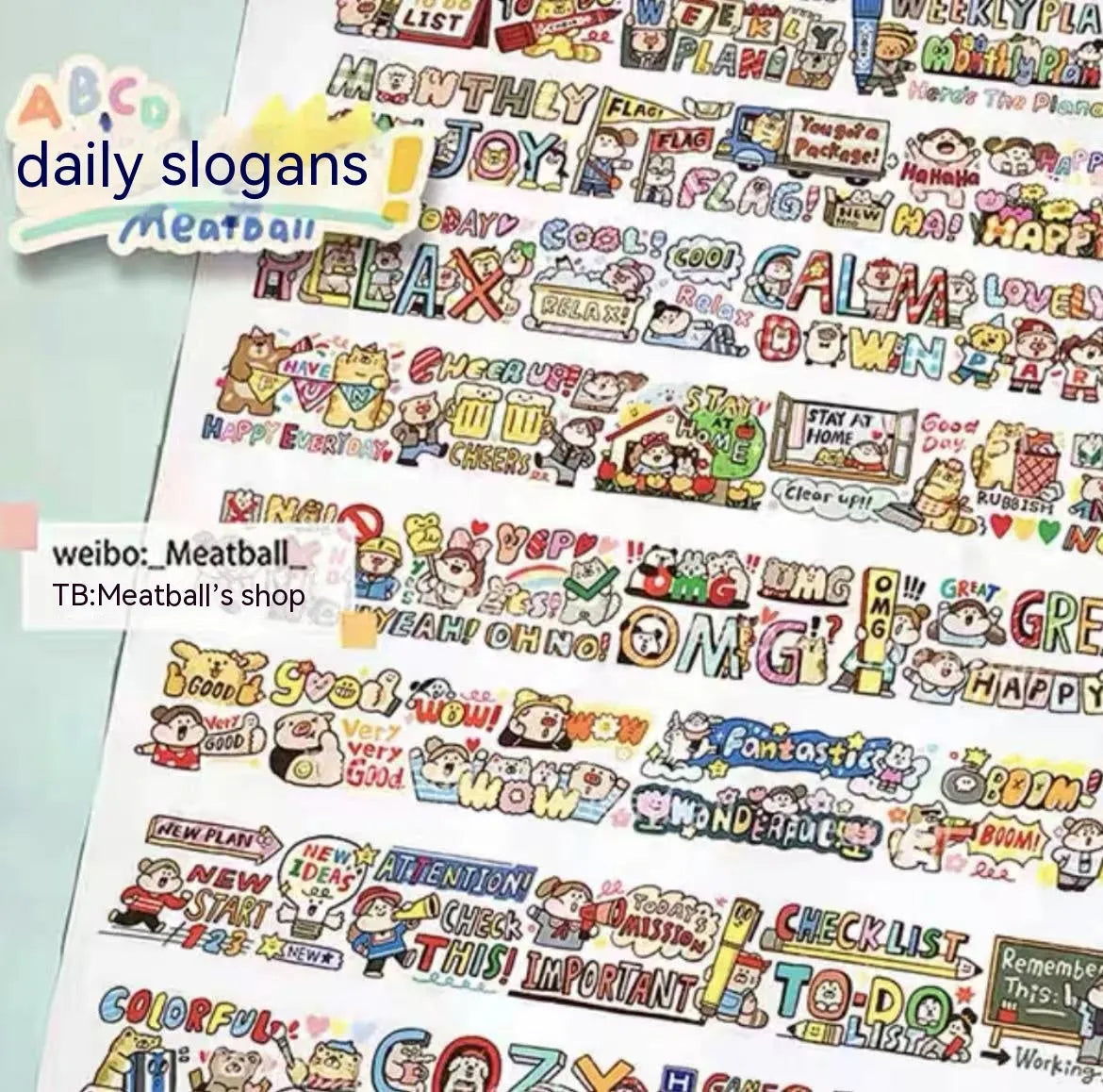 Cute cartoon character sticker on Japanese paper for haemorrhoid tape packaging decoration.