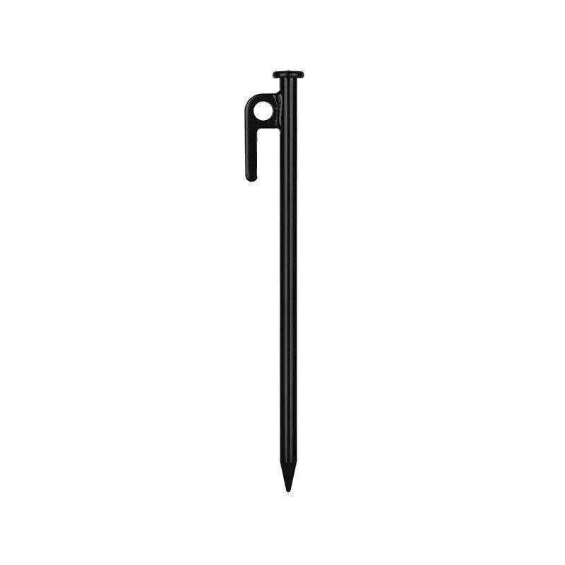 Outdoor camping steel nail stake 30cm black colour for tent and gazebo ground anchoring