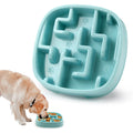Macaron coloured maze pattern slow feeding bowl for pets with anti-slip base