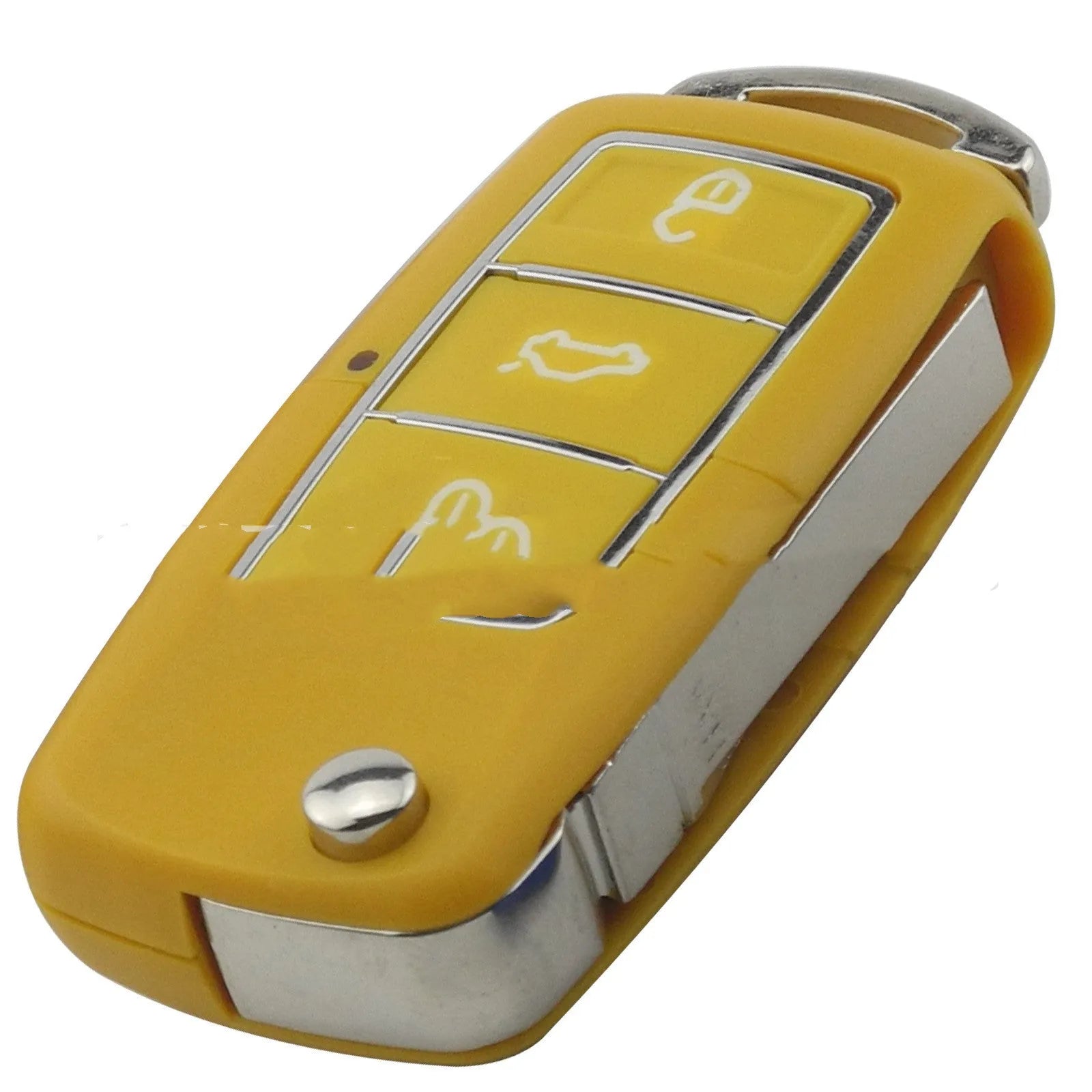 Volkswagen Jetta Golf car key shell in five colour options: black, blue, purple, red, yellow