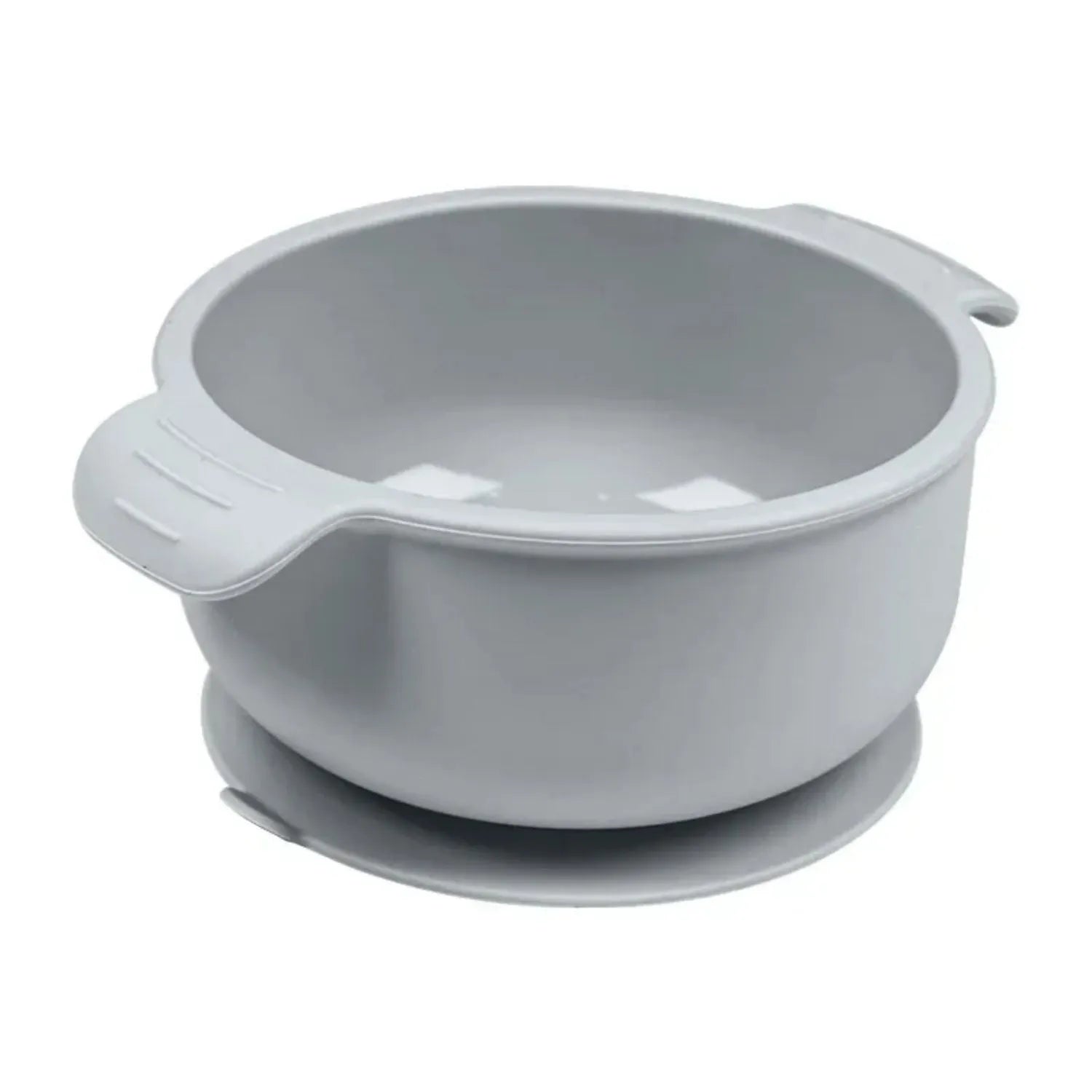 Silicone pet bowl with suction cup base in blue colour for dogs and cats