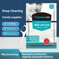 Plastic bag containing 100 independently packaged disposable dental floss strands