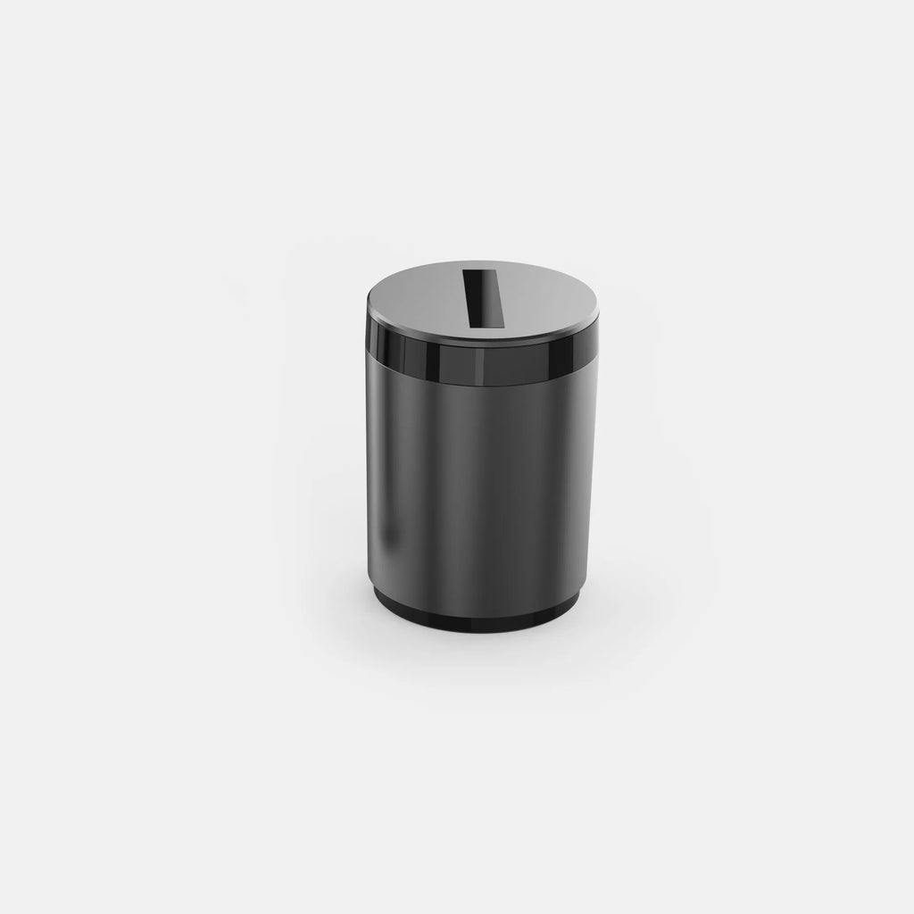 Automatic car ashtray with motion sensor in gun grey colour on car dashboard