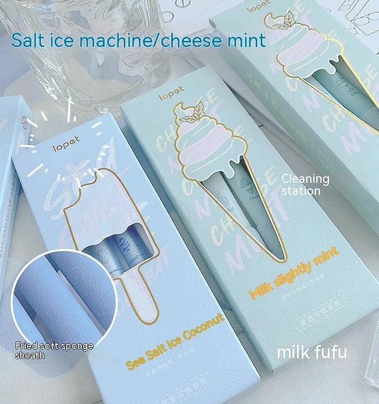 Four ice cream sponge press calligraphy pens with 0.5mm tips and double heads.