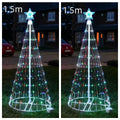 Multi-colour animated LED Christmas tree lights for outdoor garden decoration in 1.5m and 2m sizes