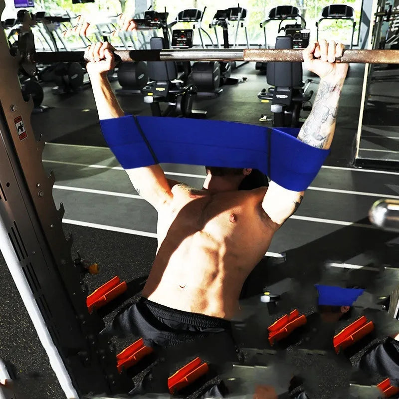 Elastic elbow support bandage for boxing and exercise in red colour.