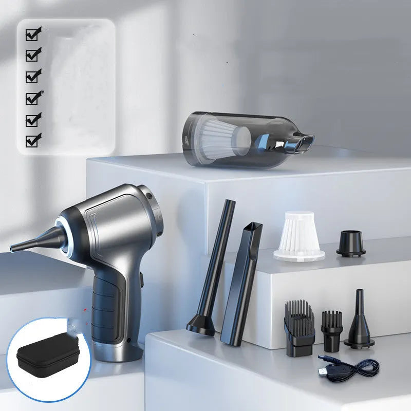 Handheld cordless vacuum cleaner with EVA carrying bag for car and home cleaning