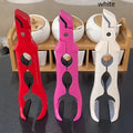 Three-in-one anti-scald clip in rose red with non-slip grip for bowls, plates, and bottles