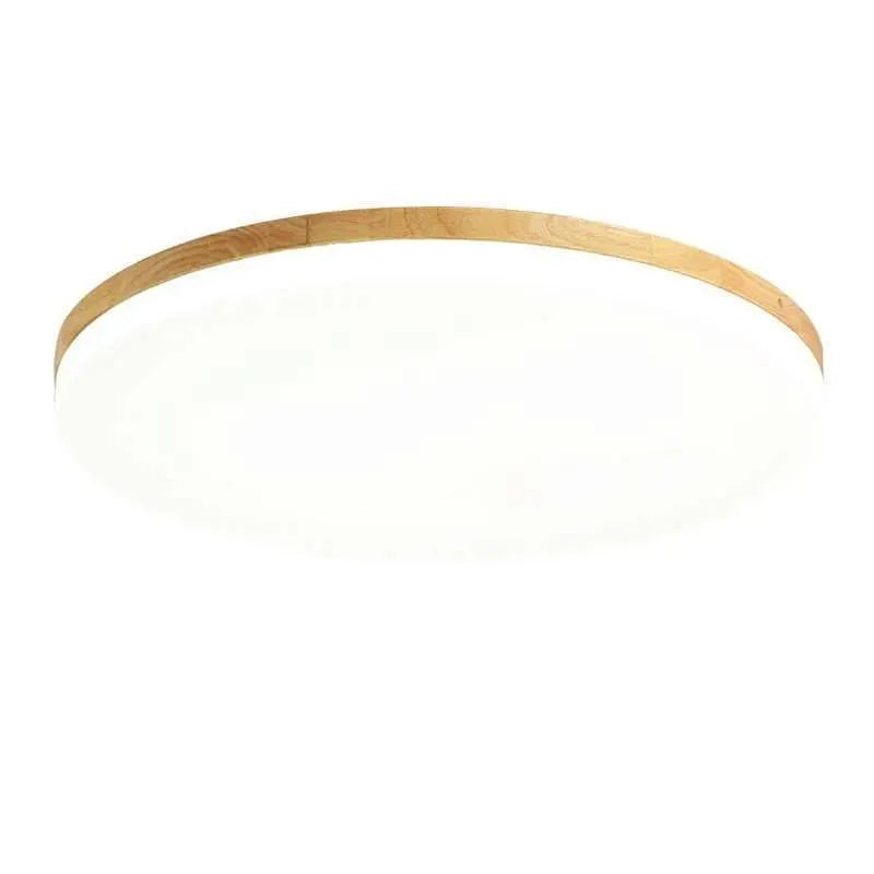 Japanese minimalist ceiling lamp with wood art body and acrylic shade in three size options