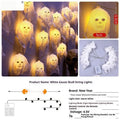 Halloween battery-powered LED coloured lights with plastic battery box for indoor wall decoration