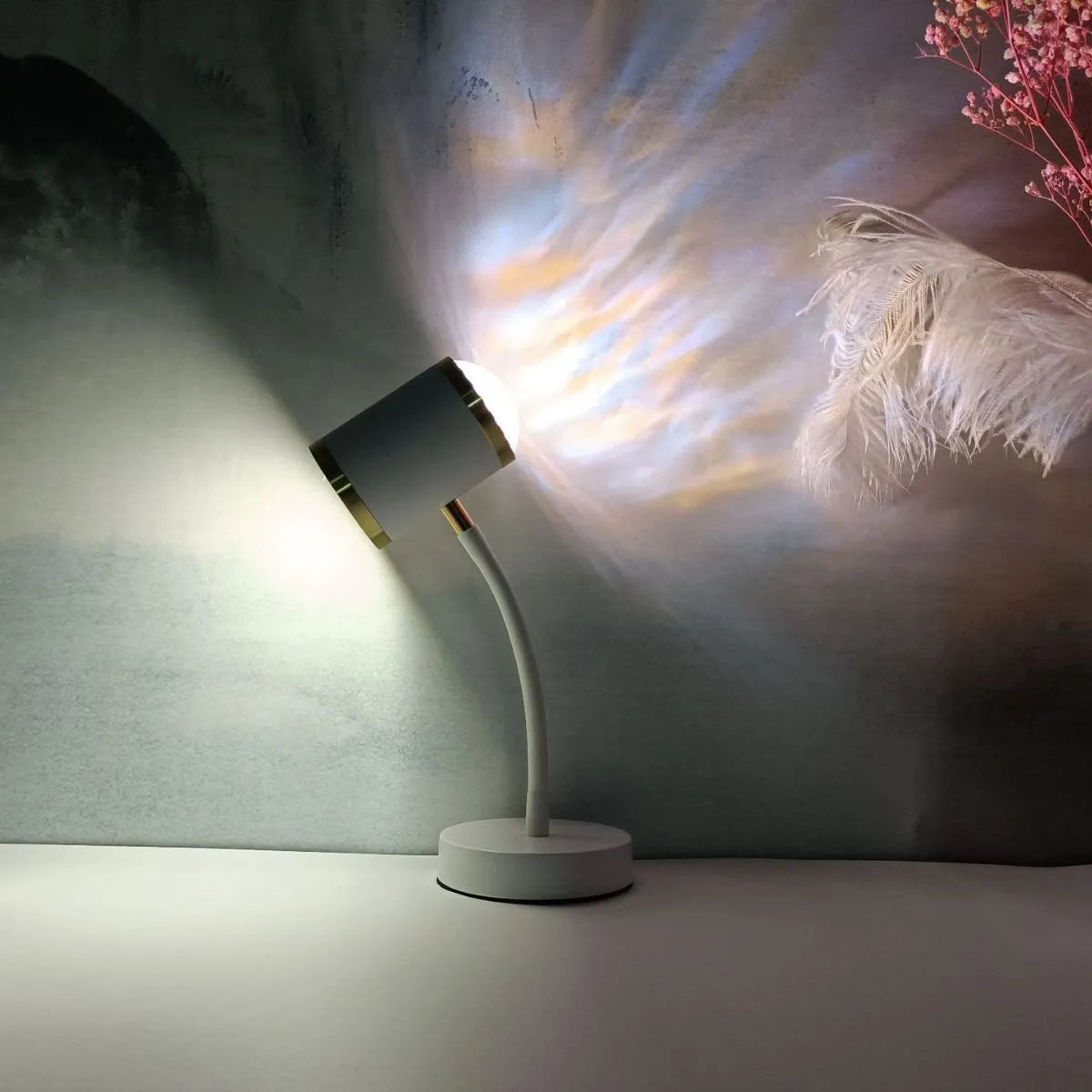 Double-headed black photography lamp with metal base and wired switch for live streaming studio lighting.