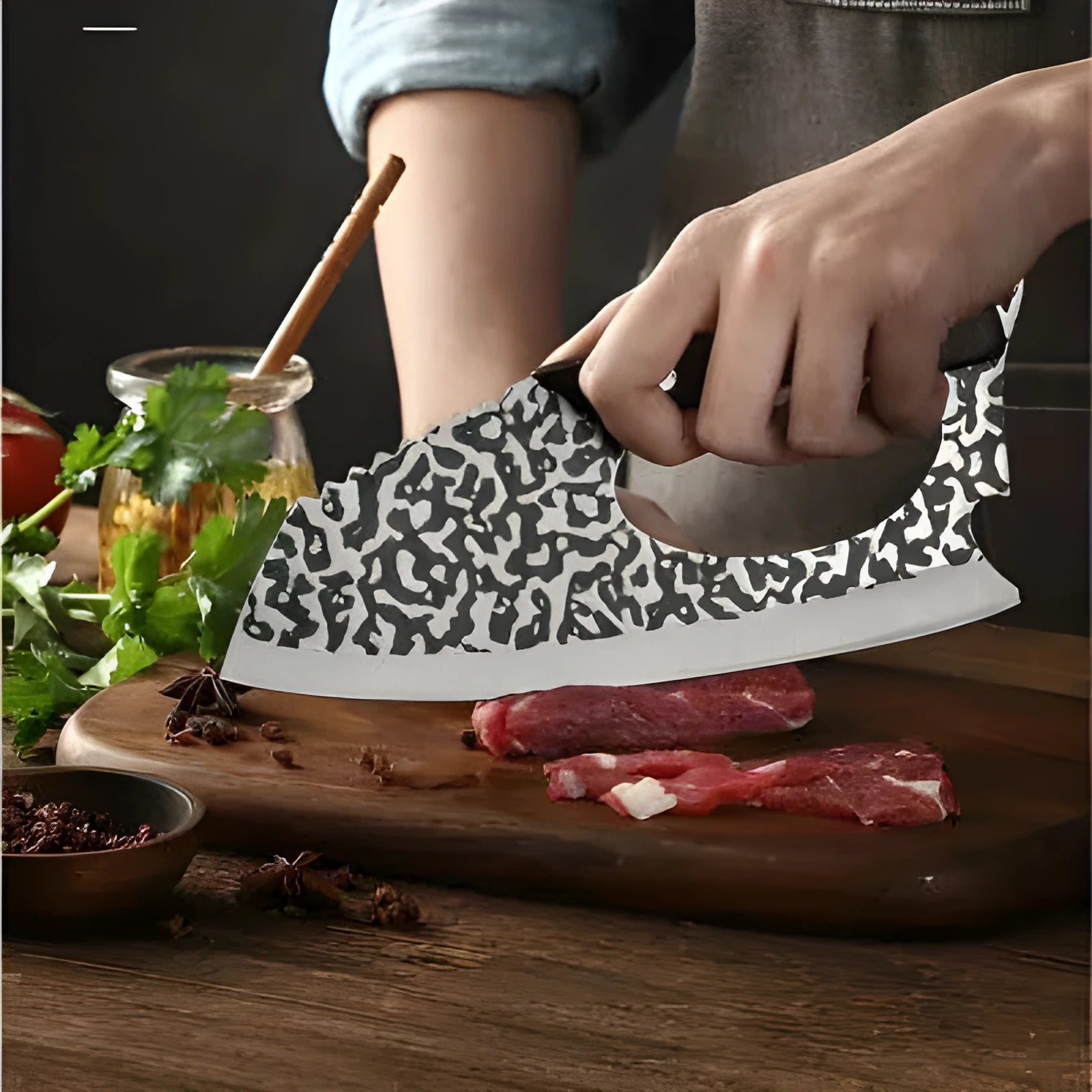 Labour-saving forged kitchen knife 4 chromium steel comfortable grip hot selling vegetable chopper