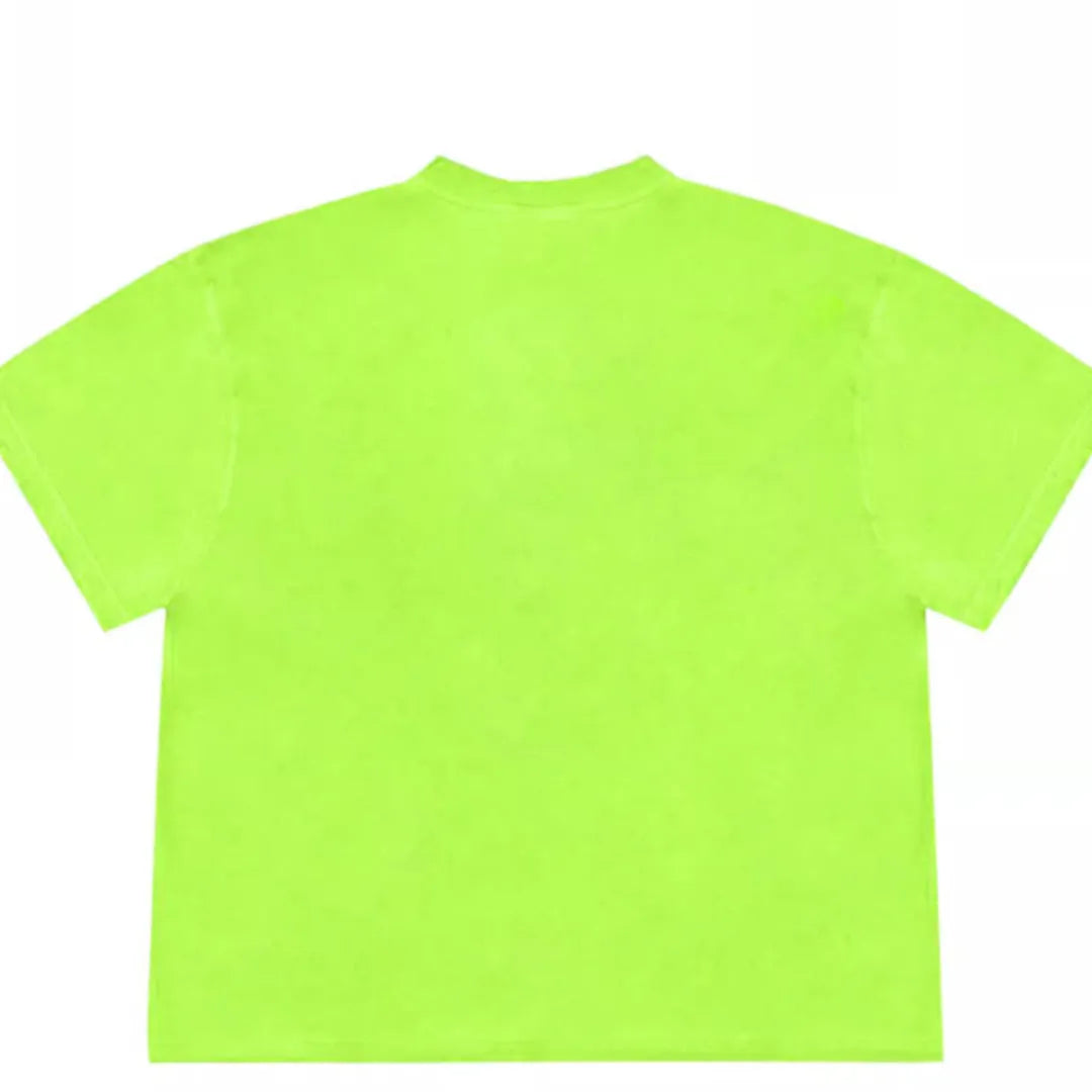 Loose fit short sleeve t-shirt with patchwork fruit print design in ice oxygen cotton