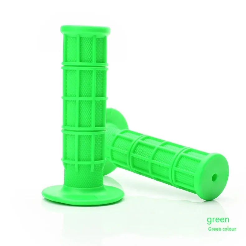 22mm motorcycle handlebar grips in eight colour options showing rubber construction