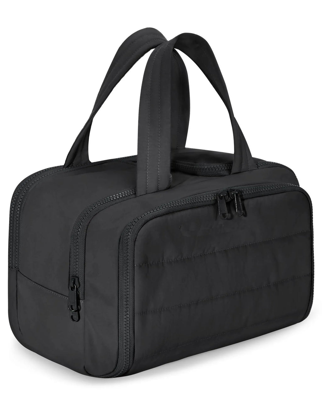 Large open travel toiletry bag with fluffy lining in multiple colour options.