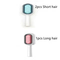 Green plastic pet hair removal comb with disposable adhesive wipes for cats and dogs.