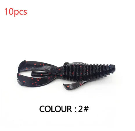 PVC fishing soft bait lures in 8cm and 12cm sizes showing colour variations 1-12