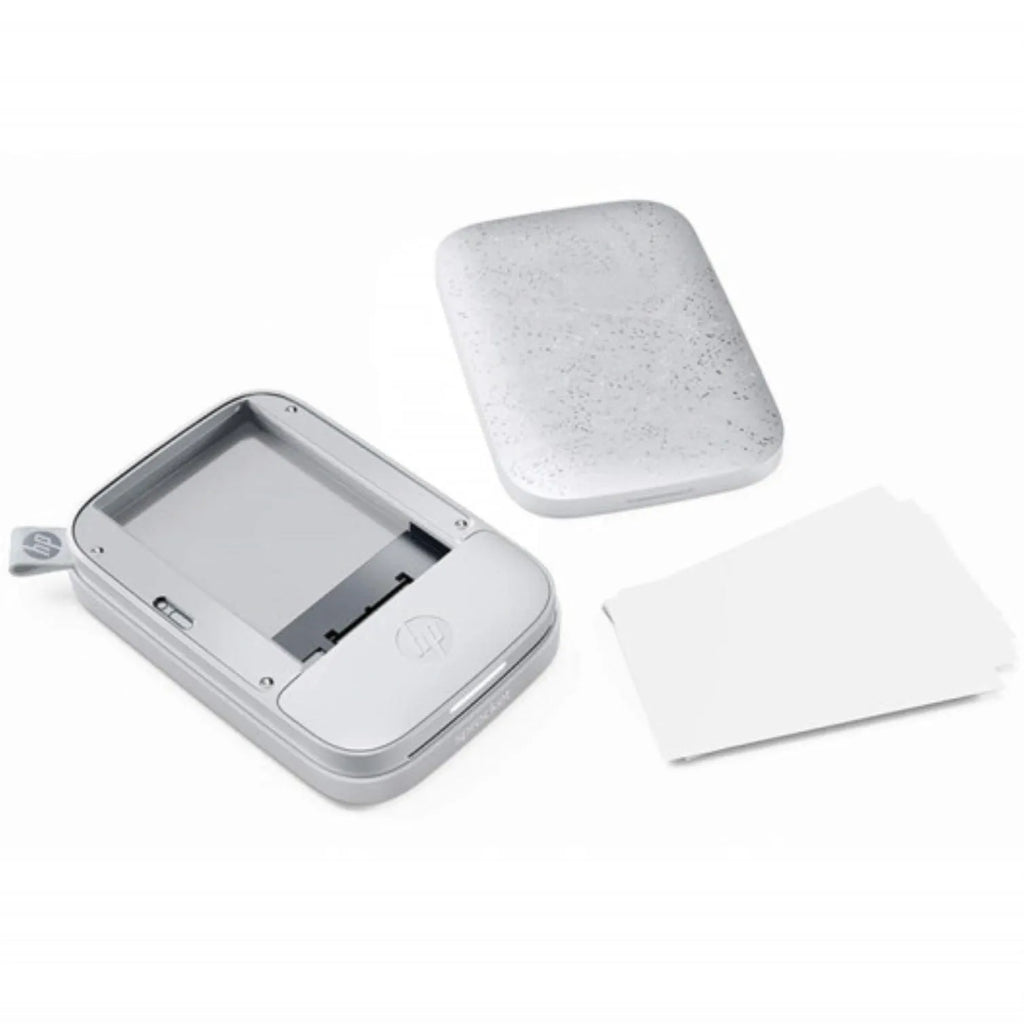 Bluetooth pocket photo printer in three colours: Bright Black, Goddess Pink, and Pearl White