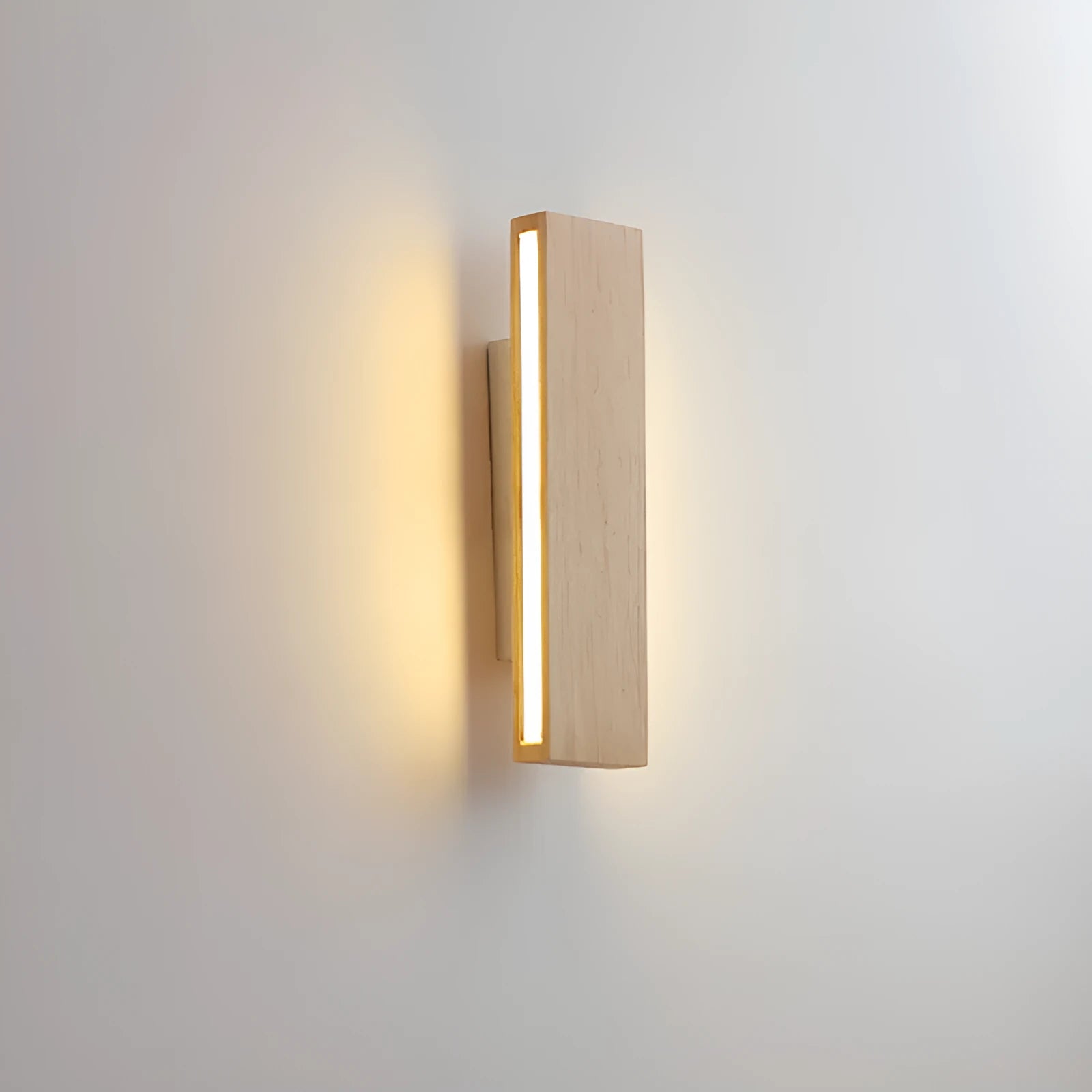Solid wood bedroom bedside LED wall lamp with Nordic Japanese style in three size options
