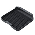Large black cat litter pedal with slanted mouth design and raised foot pad measuring 37x37cm