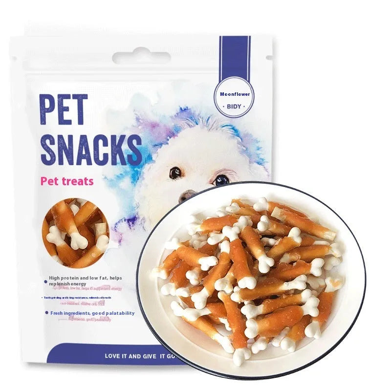Betty brand chicken wrapped calcium bones dog treats in 400g pack