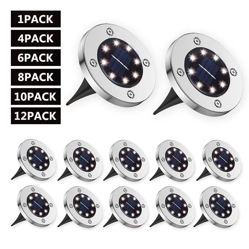 Stainless steel solar underground garden lamp for pathway lighting