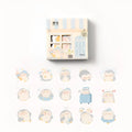 Pack of cute penguin 'Little naive' style paper stickers for account books, 20-50mm wide.