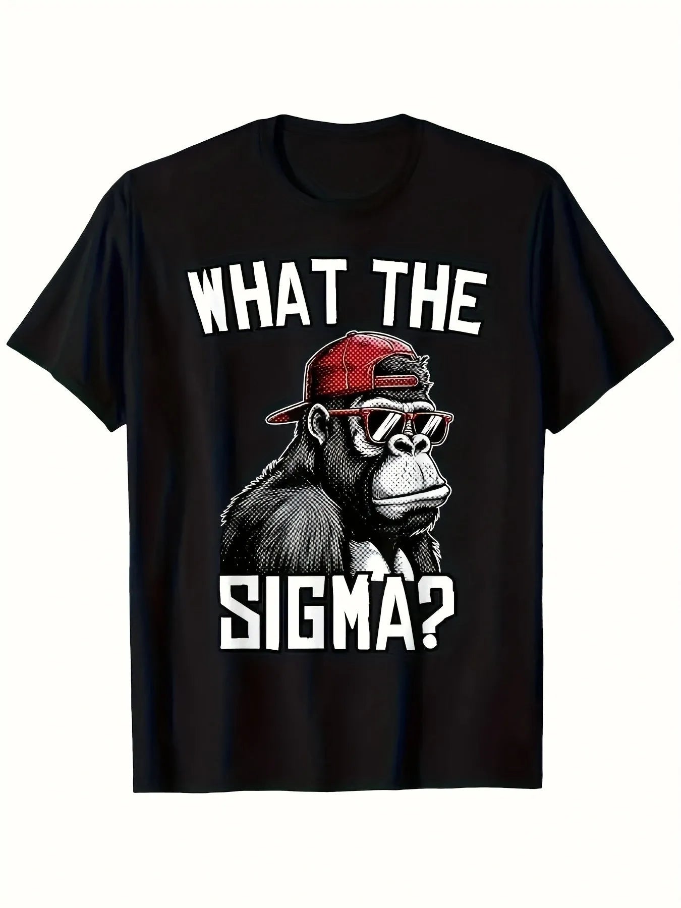 Men's black cartoon printed cotton short sleeve t-shirt, pullover style, sizes M to 3XL