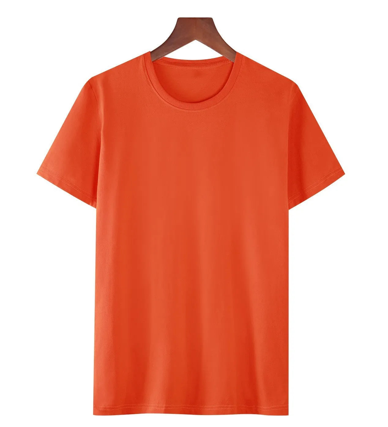 Men's loose fit short sleeve cotton T-shirt shown in multiple colour options on a size chart background.