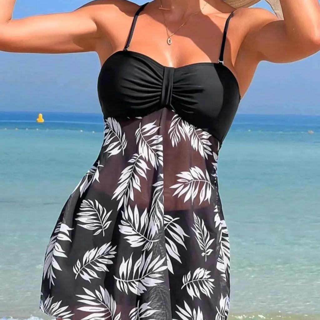 Women's high waist mesh swim briefs in nylon spandex available in black, blue and peacock green