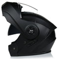Full face motorcycle helmet in ABS construction with visor, available in matte black and white colour options