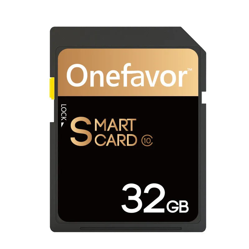 SD to PCMCIA adapter card with stainless steel housing next to a 32GB SDHC card for Mercedes-Benz vehicles