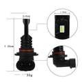 9005/9006 CSP LED automotive headlights with aviation aluminium housing and six white LED chips