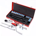 24-piece curved bow car repair wrench combination set with chrome vanadium steel sockets in storage case
