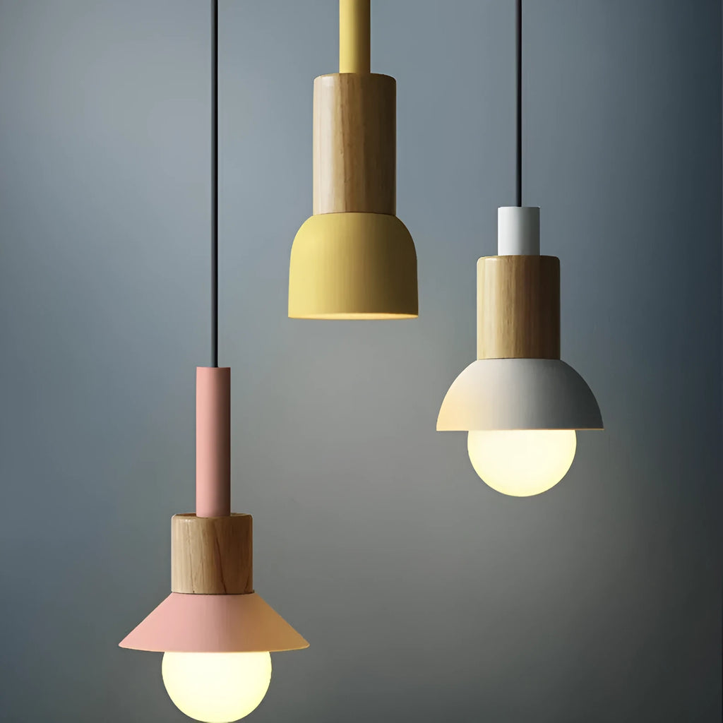 Nordic style minimalist table light for bedside or bar, 220V, available in pink, yellow, green, or white
